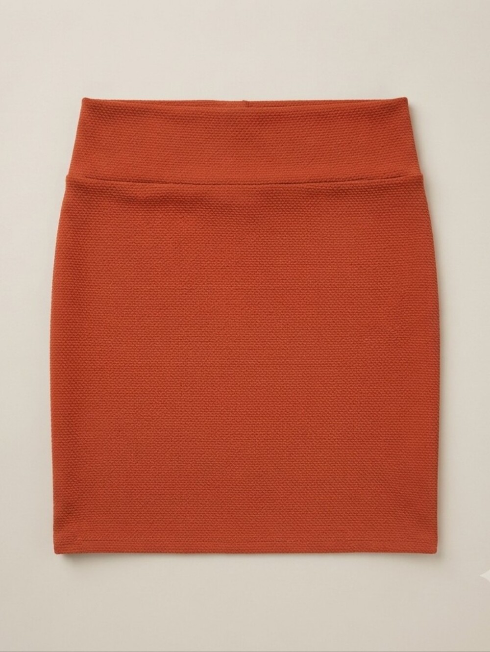 LuLaRoe Women's Rust Orange Textured Pencil Skirt Size Large L